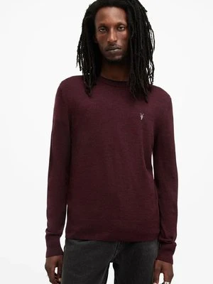 AllSaints sweter wełniany MODE męski kolor fioletowy M002KZ