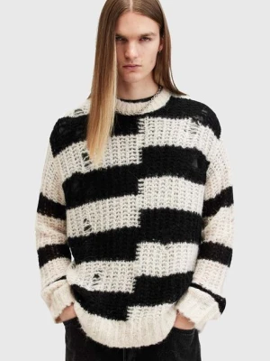 AllSaints sweter wełniany PIP męski kolor biały ciepły M025KB
