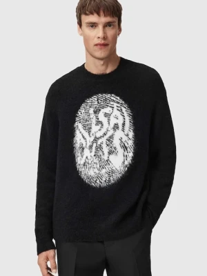 AllSaints sweter z dodatkiem alpaki czarny
