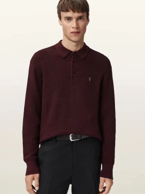 AllSaints sweter z dodatkiem wełny ASPEN kolor brązowy lekki M095KB