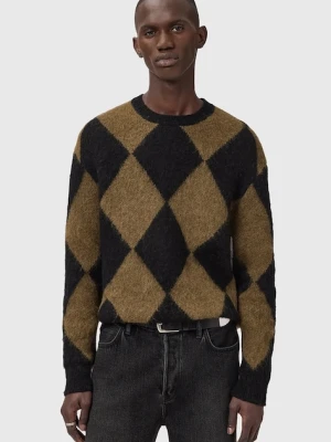 AllSaints sweter z dodatkiem wełny BOWER męski kolor czarny M066KD