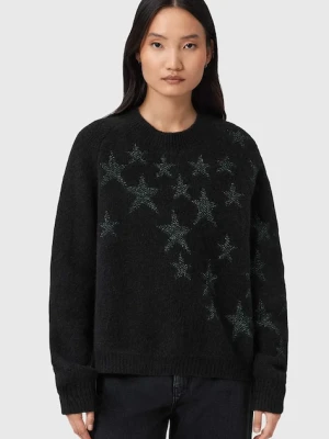 AllSaints sweter z dodatkiem wełny damski kolor czarny W089KD
