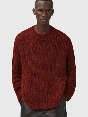 AllSaints sweter z dodatkiem wełny MYLES męski kolor pomarańczowy M050KD