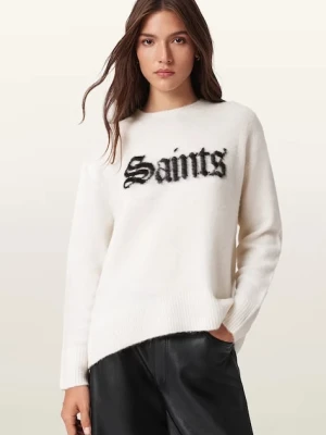 AllSaints sweter z dodatkiem wełny SAINTS damski kolor czarny W100KD