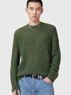 AllSaints sweter z domieszką wełny BLEAKER męski kolor zielony lekki M013KC