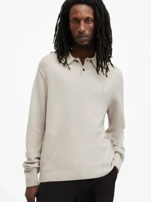 AllSaints sweter z domieszką wełny STATTEN męski kolor beżowy M038KA