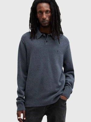 AllSaints sweter z domieszką wełny STATTEN męski kolor niebieski M038KA