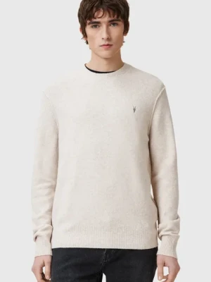 AllSaints sweter z wełną STATTEN kolor beżowy M039KA