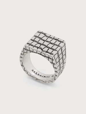 AllSaints sygnet damski metalowy srebrny