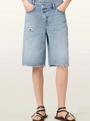 AllSaints szorty damskie jeansowe AKI niebieski