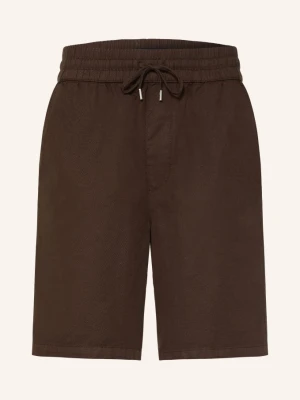 Allsaints Szorty Hanbury Z Lnu braun BRĄZOWY