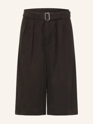 Allsaints Szorty Marko Z Lnu schwarz CZARNY