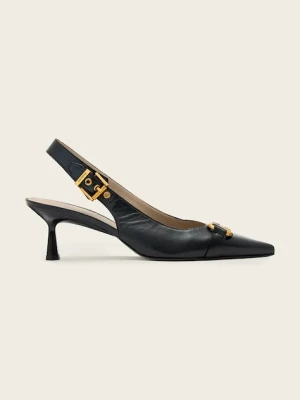 AllSaints szpilki skórzane Hera Slingback Shoe