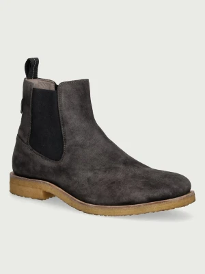 AllSaints sztyblety męskie zamszowe Clive Chelsea Boot szary