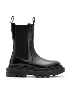 AllSaints sztyblety skórzane ALEX BOOT damskie kolor czarny na platformie W062FB