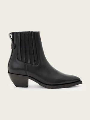 AllSaints sztyblety skórzane MARCIE CHELSEA damskie kolor czarny na słupku W017FD