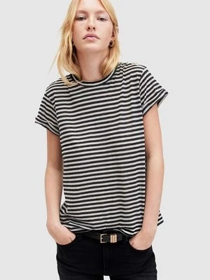 AllSaints t-shirt ANNA STRIPE TEE kolor biały WM228Z