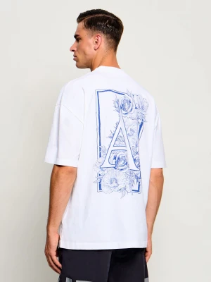 AllSaints T-shirt Anthos | Oversize fit biały