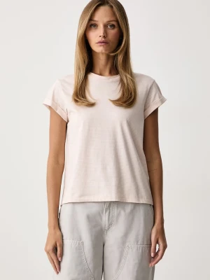 AllSaints T-shirt basic damski bawełniany ANNA różowy