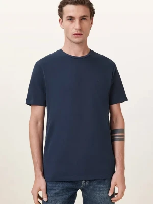 AllSaints T-shirt basic męski bawełniany granatowy