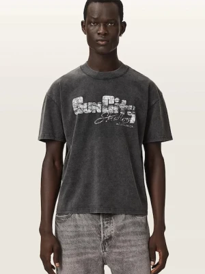 AllSaints T-shirt basic męski bawełniany SUN