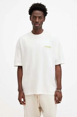 AllSaints t-shirt bawełniany ACCESS SS CREW męski kolor biały z nadrukiem M038PA