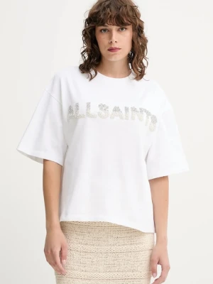 AllSaints t-shirt bawełniany AMELIE damski kolor biały W123JC