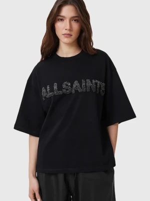 AllSaints t-shirt bawełniany AMELIE damski kolor czarny W123JC