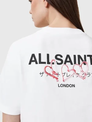AllSaints t-shirt bawełniany AMORE damskie kolor biały W056JC