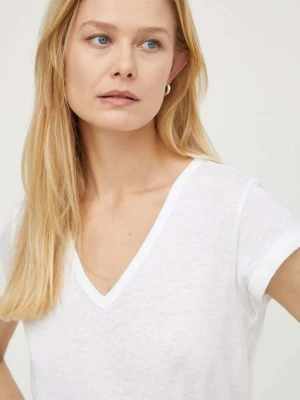 AllSaints t-shirt bawełniany Anna damski kolor biały