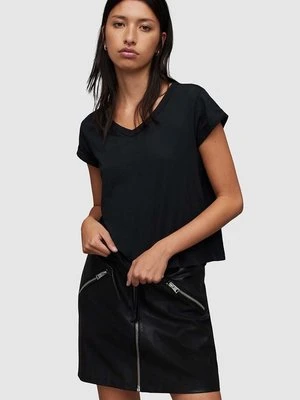 AllSaints t-shirt bawełniany Anna damski kolor czarny