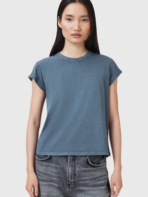 AllSaints t-shirt bawełniany ANNA damski kolor niebieski W191JB