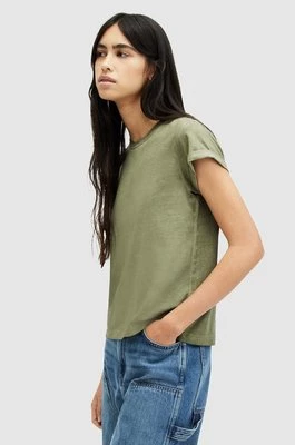 AllSaints t-shirt bawełniany ANNA damski kolor zielony