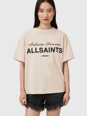 AllSaints t-shirt bawełniany AVRI damski kolor beżowy W095JC