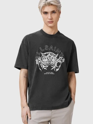 AllSaints t-shirt bawełniany BETTER męski kolor szary z nadrukiem M060PC