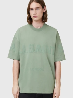 AllSaints t-shirt bawełniany BIGGY męski kolor zielony z nadrukiem M088PB