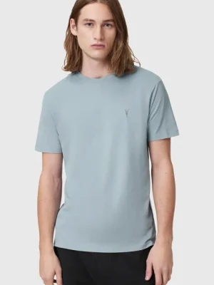 AllSaints t-shirt bawełniany BRACE 3-pack męski kolor niebieski gładki M031JB