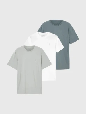 AllSaints t-shirt bawełniany BRACE 3-pack męski kolor niebieski gładki M031JB