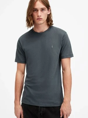 AllSaints t-shirt bawełniany BRACE męski kolor granatowy gładki M030JB