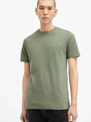 AllSaints t-shirt bawełniany BRACE męski kolor zielony gładki M030JB