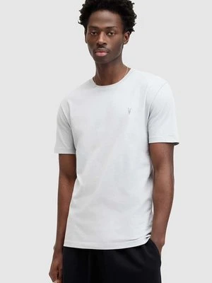 AllSaints t-shirt bawełniany BRACE SS CREW męski kolor szary gładki MD131G