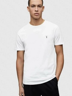 AllSaints t-shirt bawełniany BRACE TONIC CREW kolor biały gładki MD131G