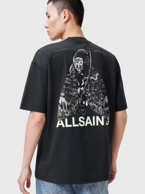 AllSaints t-shirt bawełniany CHRYSALYPSE męski kolor czarny z nadrukiem M025PC