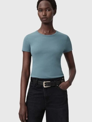 AllSaints t-shirt bawełniany damski kolor niebieski W285JC