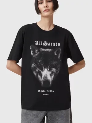 AllSaints t-shirt bawełniany DAWN damskie kolor czarny W016JC