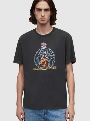 Zdjęcie produktu AllSaints t-shirt bawełniany Dimension męski kolor czarny z nadrukiem