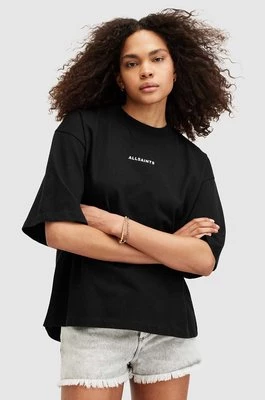 AllSaints t-shirt bawełniany DISC AMELIE TEE damski kolor czarny W082JA