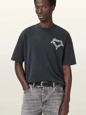 AllSaints t-shirt bawełniany DRIP męski kolor czarny z nadrukiem M005PD