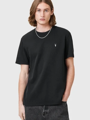 AllSaints t-shirt bawełniany ELLIS męski kolor czarny gładki M018JC