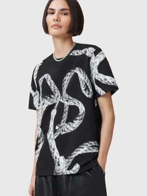 AllSaints t-shirt bawełniany HALYARD damskie kolor czarny W153JC